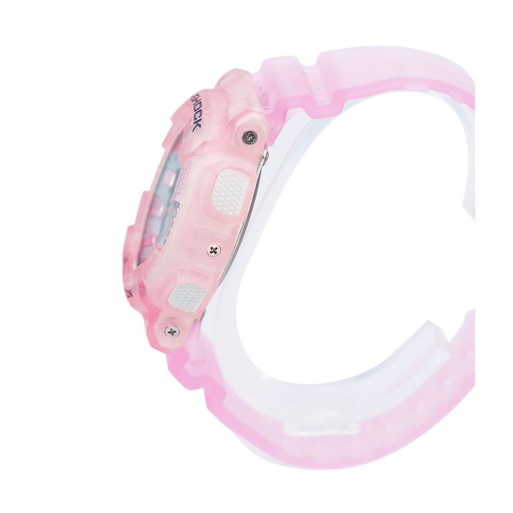 Jam Tangan CASIO G-SHOCK GMA-S140NP-4A Neo Punk Women Digital Analog Dial Pink Clear Resin Band