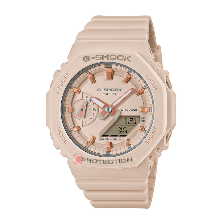 Jam Tangan Casio G-Shock x ITZY GMA-S2100-4A Women Biege CasiOak Mini Biege Resin Band