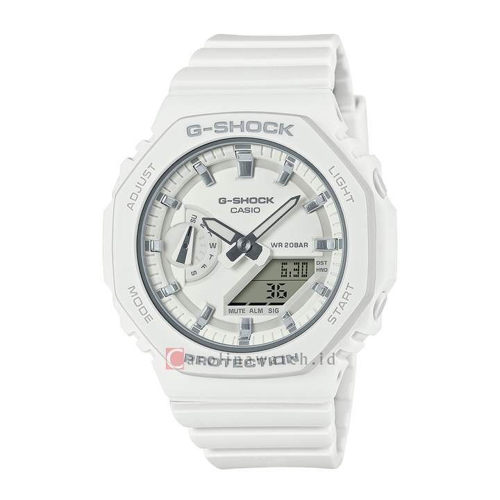 Jam Tangan Casio G-Shock x ITZY GMA-S2100-7A Women White CasiOak Mini White Resin Band