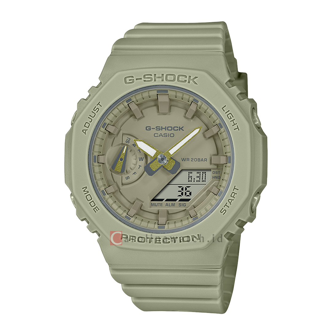 Jam Tangan CASIO G-SHOCK GMA-S2100BA-3A Women Smoky Green Digital-Analog Dial Smoky Green resin Band