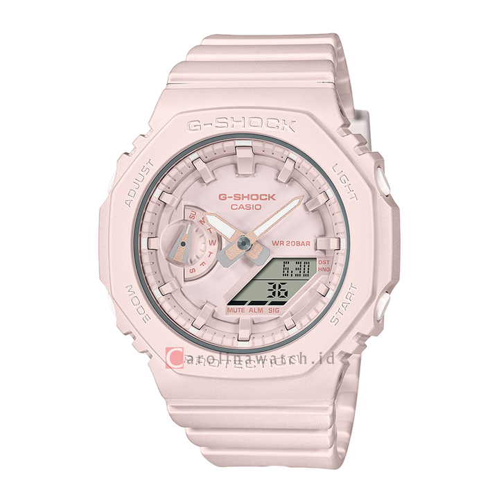 Jam Tangan CASIO G SHOCK GMA-S2100BA-4A Women Pink Digital Analog Dial Pink Resin Band