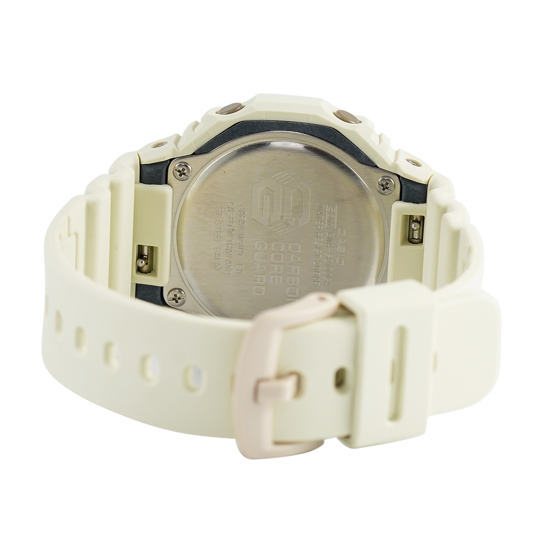 Jam Tangan CASIO G SHOCK GMA-S2100GA-7A Women CasiOak Digital Analog Dial White Resin Band