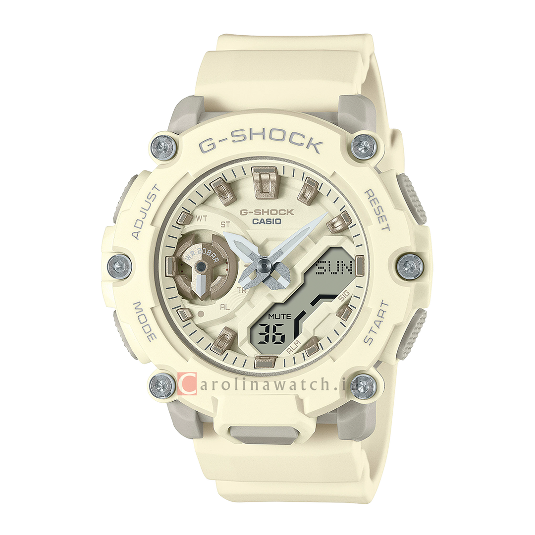 Jam Tangan CASIO G SHOCK GMA-S2200-7A Unisex Beige Digital Analog Dial Beige Resin Band