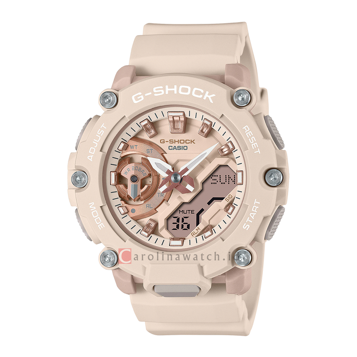 Jam Tangan CASIO G-SHOCK GMA-S2200M-4A Unisex Cream Digital Analog Dial Cream Resin Band