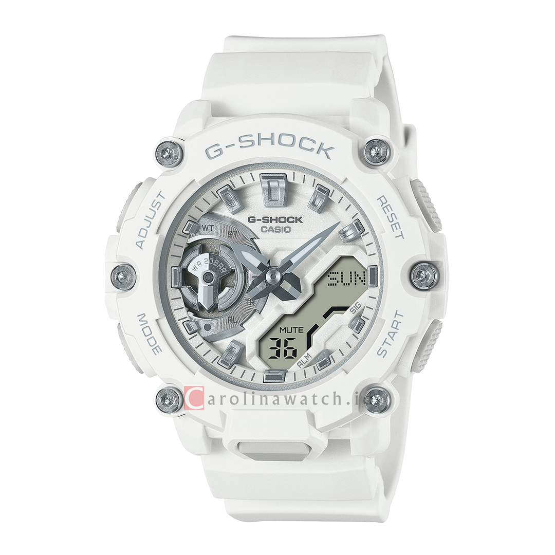 Jam Tangan CASIO G SHOCK GMA-S2200M-7A Unisex Digital Analog Dial White Resin Band