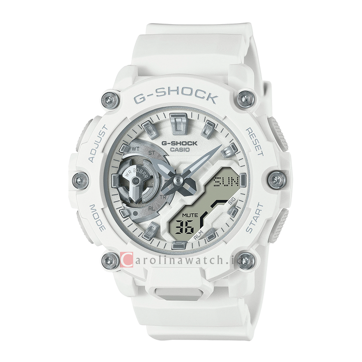 Jam Tangan CASIO G SHOCK GMA-S2200M-7A Unisex Digital Analog Dial White Resin Band