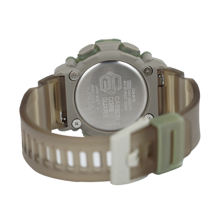 Jam Tangan Casio G-Shock GMA-S2200PE-3A Women Laurel Green Dial Olive Green Translucence Resin Band