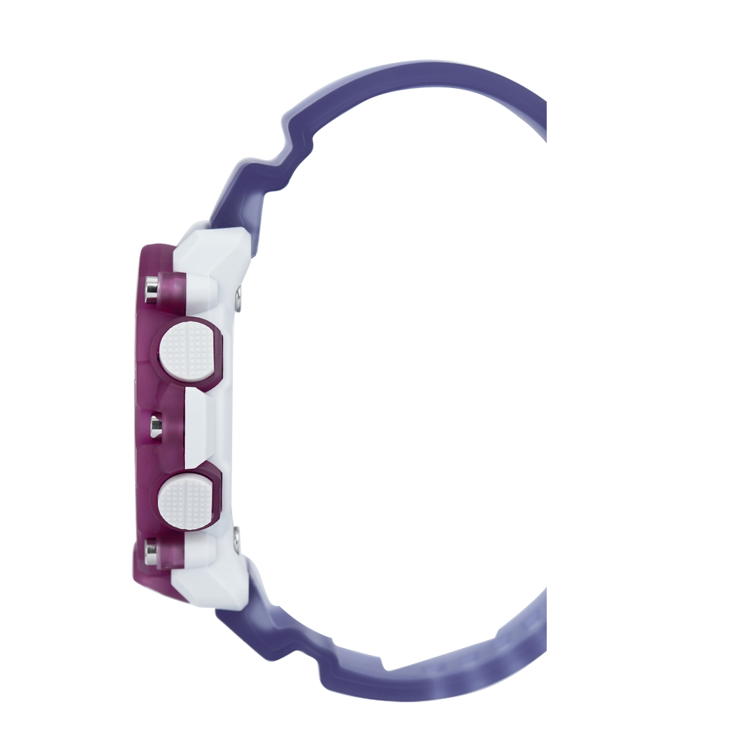 Jam Tangan Casio G-Shock GMA-S2200PE-6A Women White Dial Regal Purple Translucence Resin Band