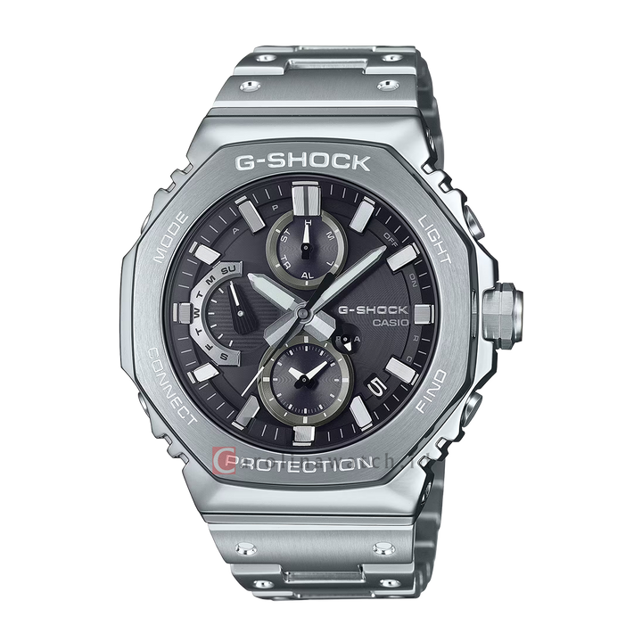 Jam Tangan CASIO G SHOCK GMC-B2100D-1A Men Solar Full Metal Black Analog Digital Dial Stainless Steel Band