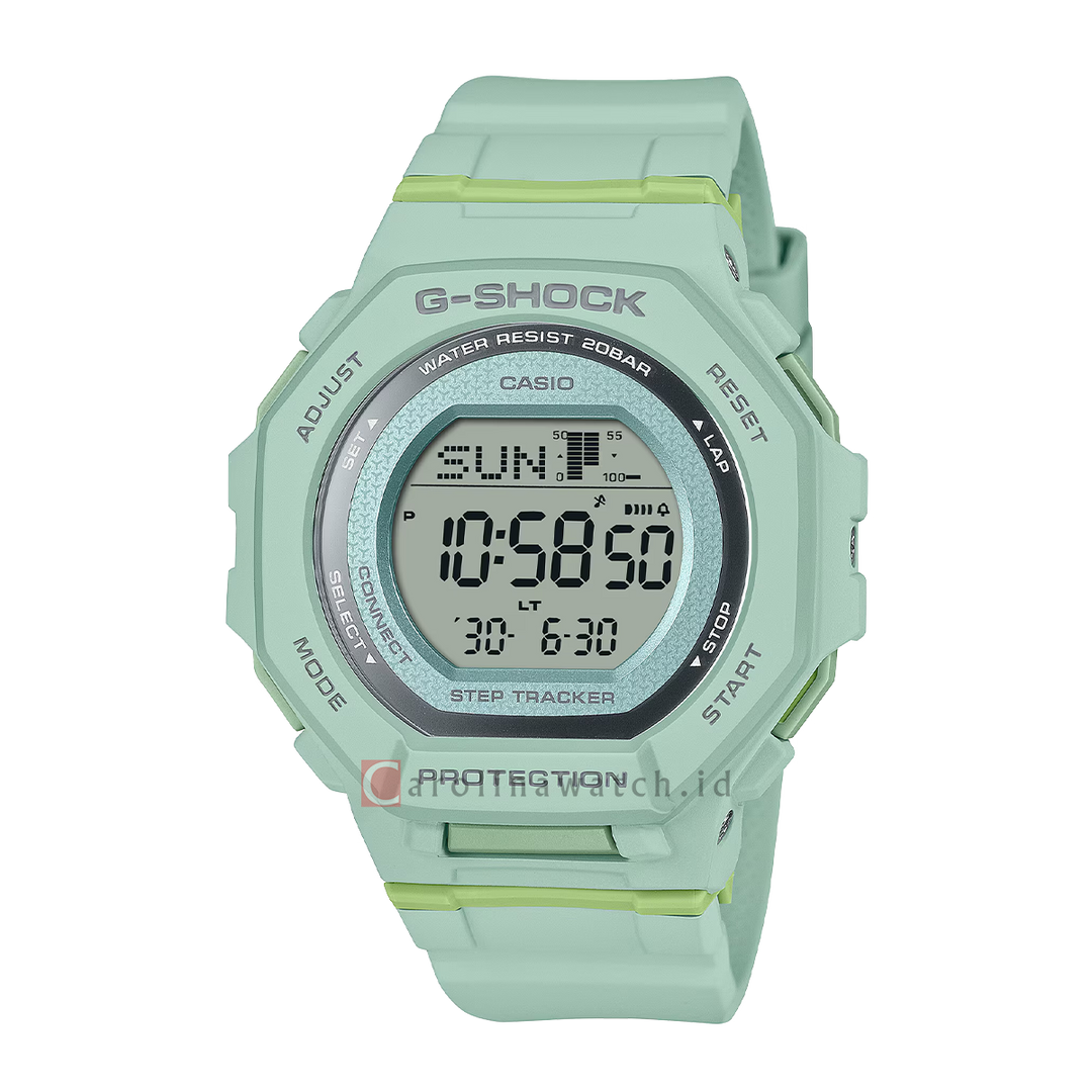 Jam Tangan CASIO G SHOCK G-Squad GMD-B300-3D Women Digital Dial Green Resin Band