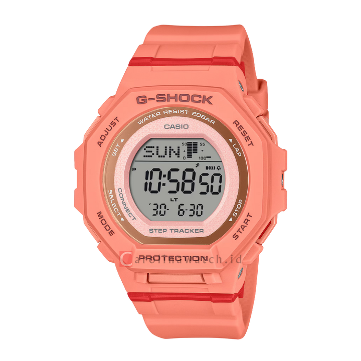 Jam Tangan CASIO G SHOCK G-Squad GMD-B300SC-4D Women Digital Dial Orange Resin Band