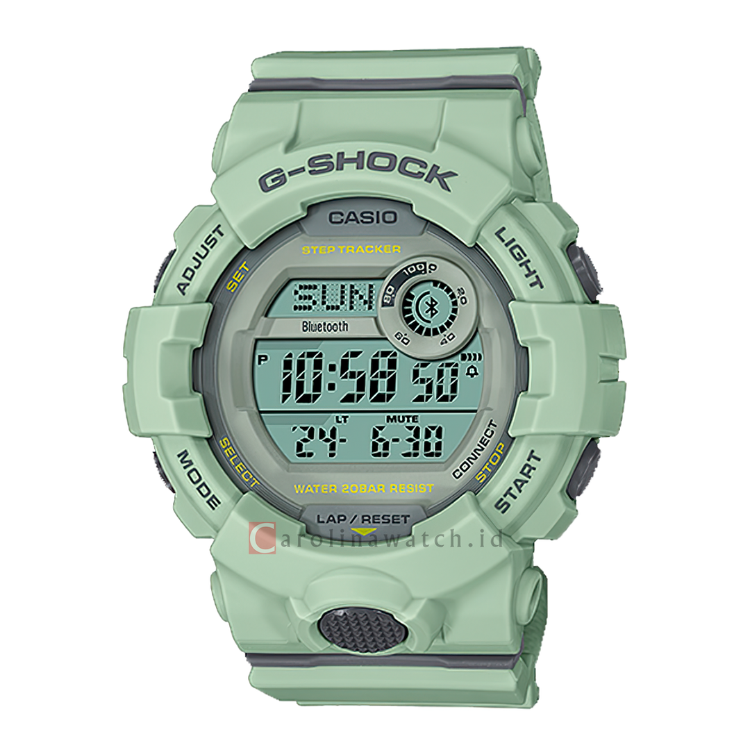 Jam Tangan Casio G-Shock GMD-B800SU-3D G-Squad Men Digital Dial Pastel Green Resin Band