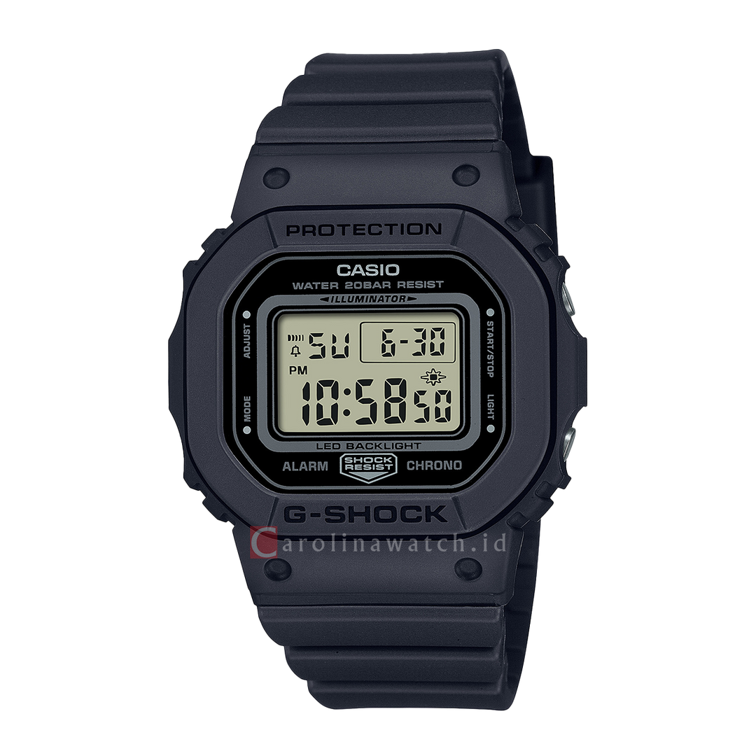 Jam Tangan Casio G-Shock GMD-S5600BA-1D Monochromatic Pastel Color Series Women Digital Dial Black Resin Band