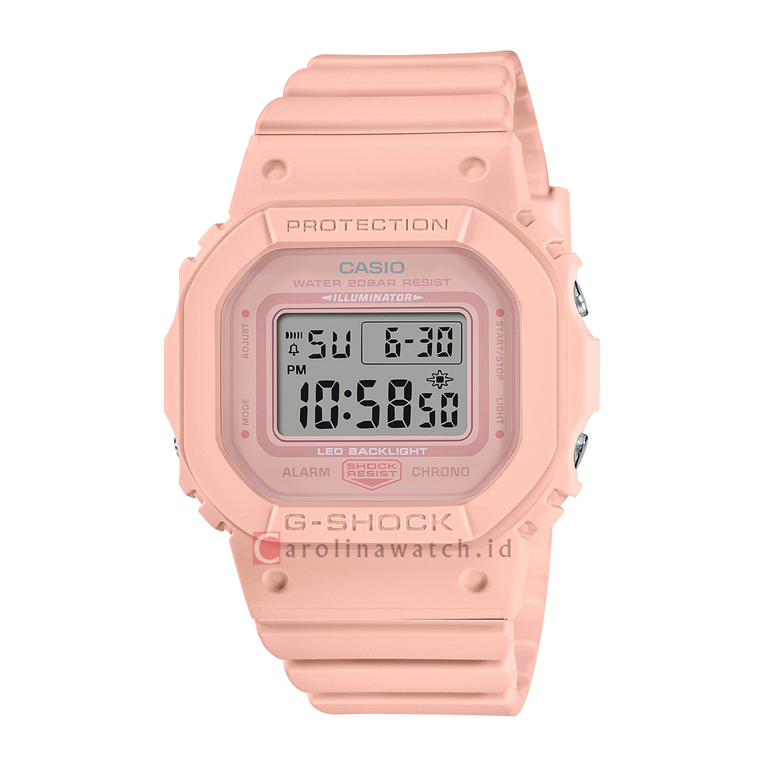 Jam Tangan Casio G-Shock GMD-S5600BA-4D Women Summer Pastel Colors Digital Dial Rustique Pink Resin Band