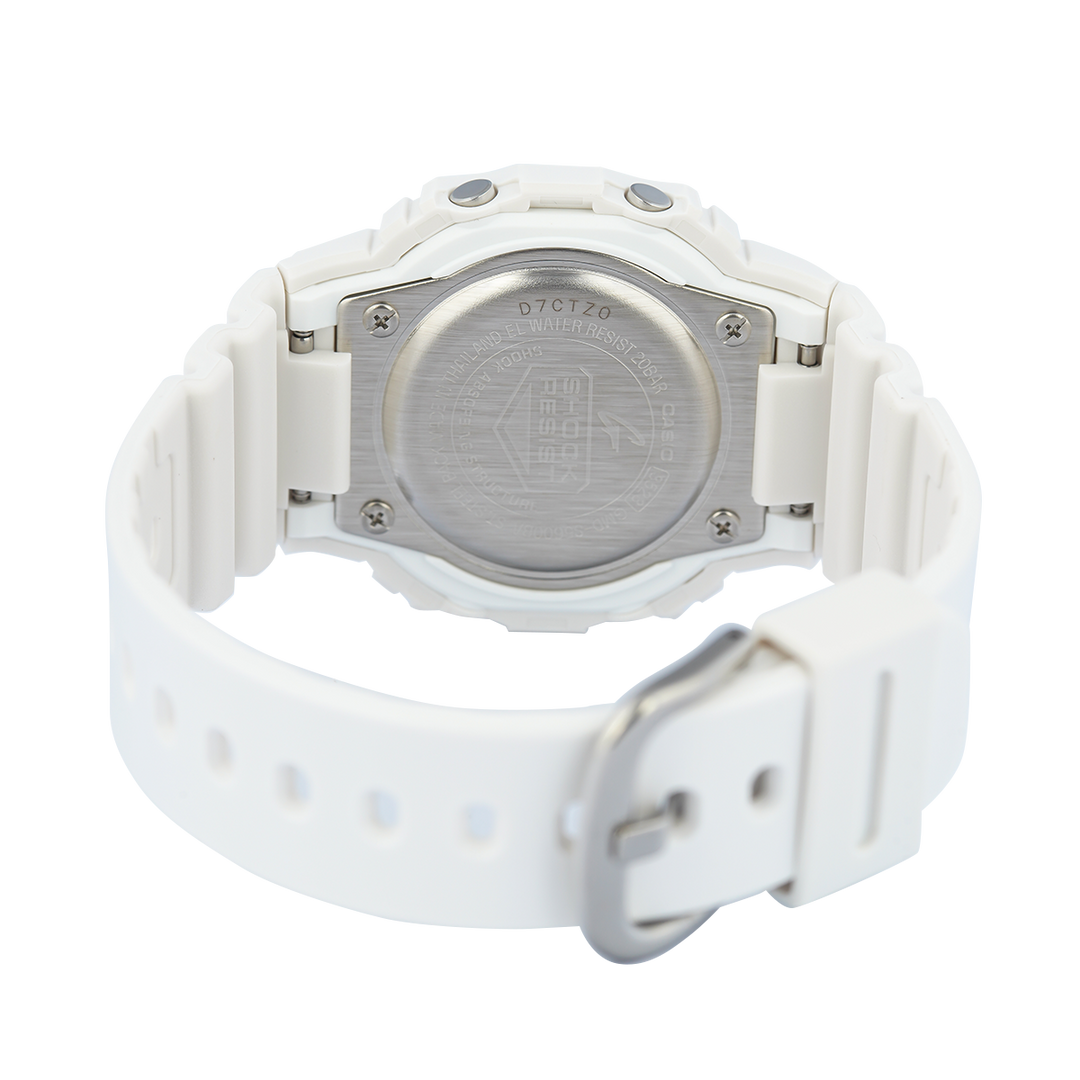 Jam Tangan Casio G-Shock GMD-S5600BA-7D Monochromatic Pastel Color Series Women Digital Dial White Resin Band