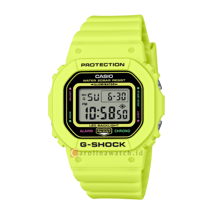 Jam Tangan Casio G SHOCK GMD-S5600EP-9D Women Energy Pack Digital Dial Vivid Yellow Resin Band