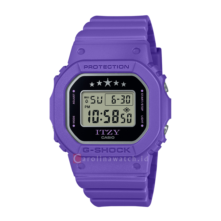 Jam Tangan Casio G SHOCK GMD-S5610IT-6D ITZY Collaboration Models Women Digital Dial Purple Resin Band