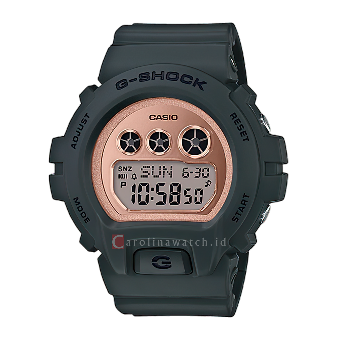 Jam Tangan Casio G-Shock GMD-S6900MC-3D Metallic Mirror Women Digital Dial Military Green Resin Band