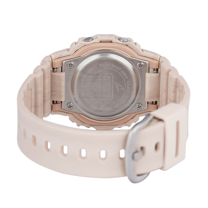 Jam Tangan Casio G-Shock GMS-S5600RT-4D Women Digital Dial Nude Pink Resin Band