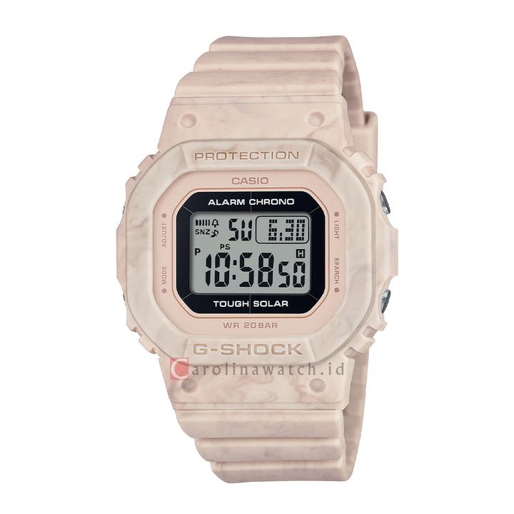 Jam Tangan Casio G-Shock GMS-S5600RT-4D Women Digital Dial Nude Pink Resin Band