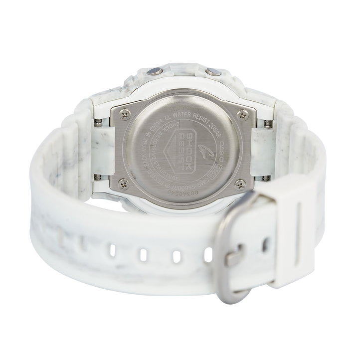 Jam Tangan Casio G-Shock GMS-S5600RT-7D Women Digital Dial White Resin Band