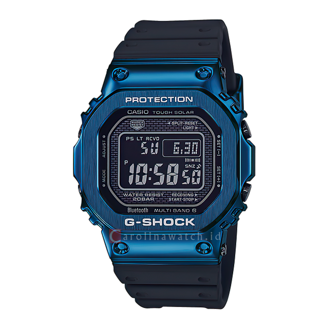 Jam Tangan Casio G-Shock GMW-B5000G-2D Men Tough Solar Digital Dial Black Resin Band