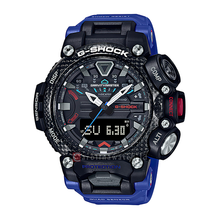 Jam Tangan Casio G-Shock GR-B200-1A2 Men Master Of G-Water Gravitymaster Digital Dial Blue Resin Band