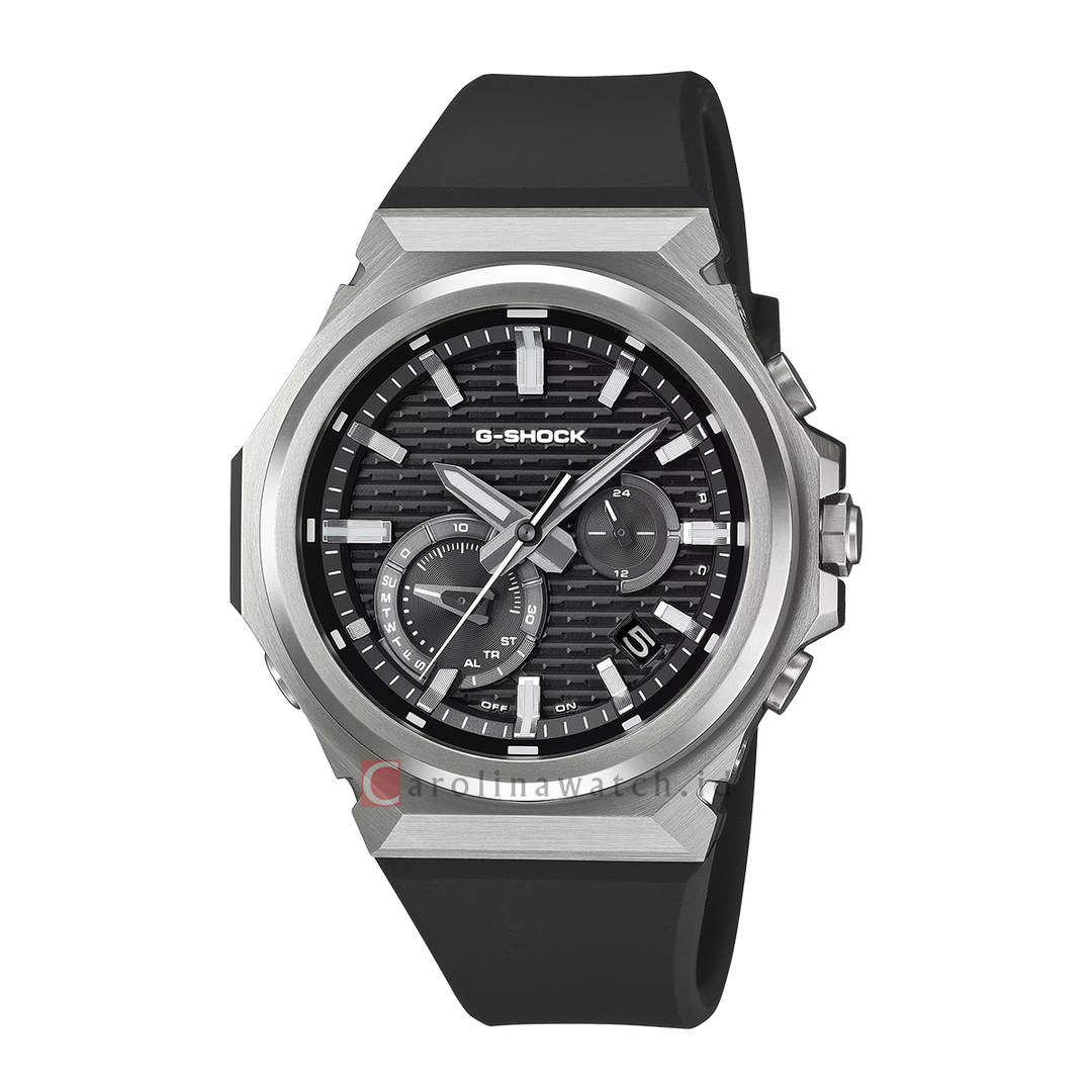 Jam Tangan Casio G-Shock GST-B1000-1A G-Steel Tough Solar Men Black Dial Black Resin Band