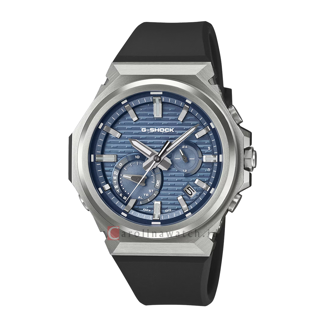 Jam Tangan Casio G-Shock GST-B1000-2A G-Steel Tough Solar Men Blue Dial Black Resin Band