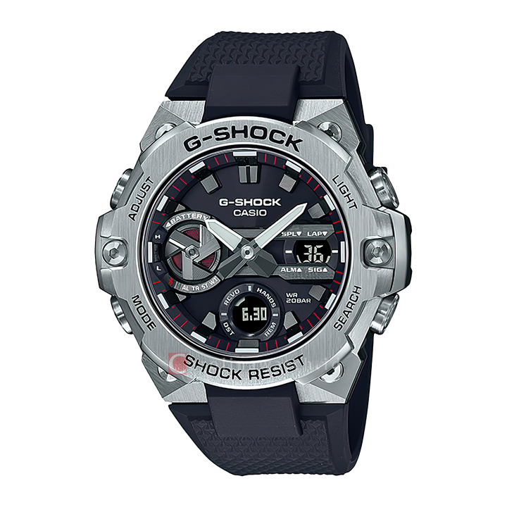 Jam Tangan CASIO G SHOCK G-STEEL GST-B400-1A Men Digital Analog Dial Black Resin Band