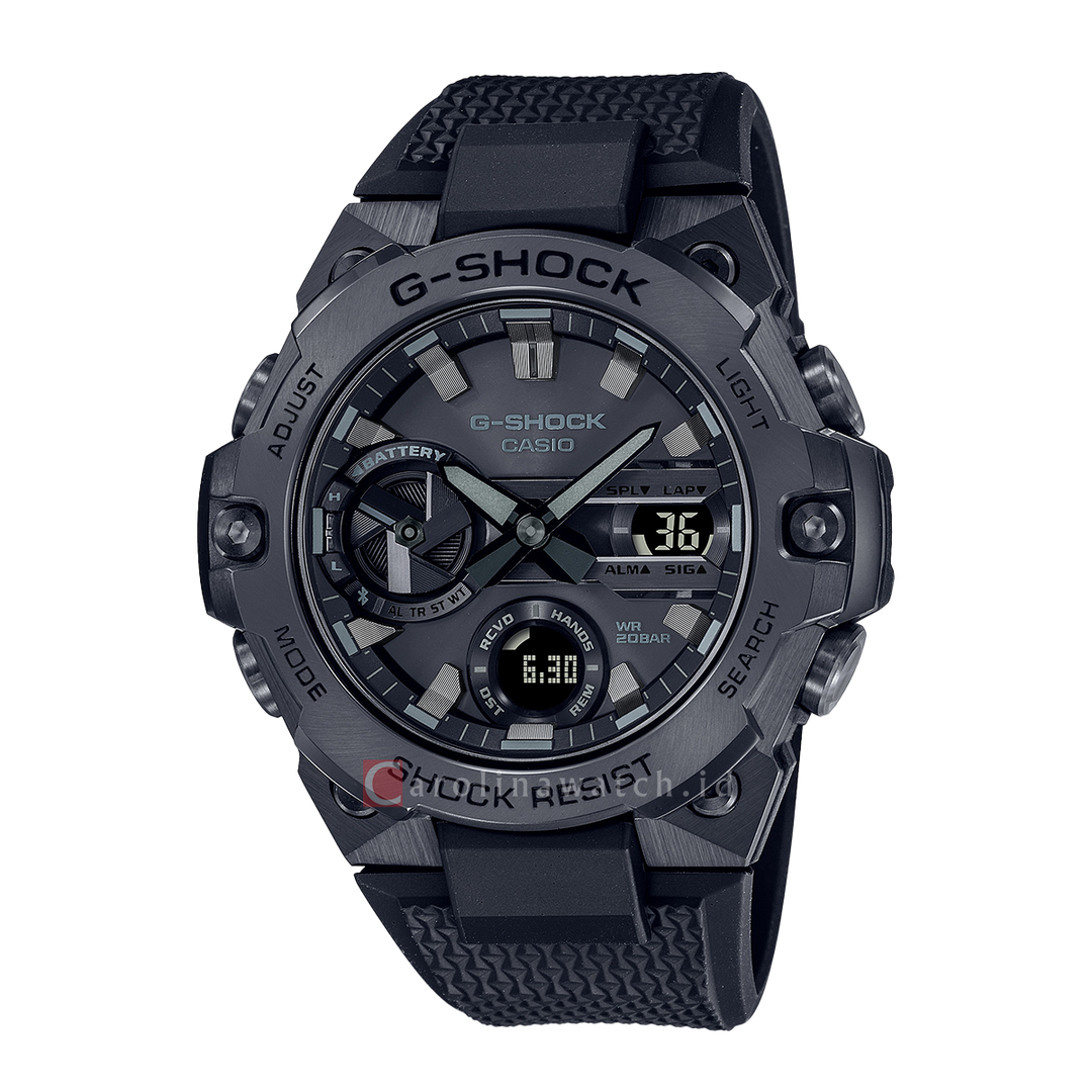 Jam Tangan Casio G-Shock G-STEEL GST-B400BB-1A Men Full Black Dial Resin Band