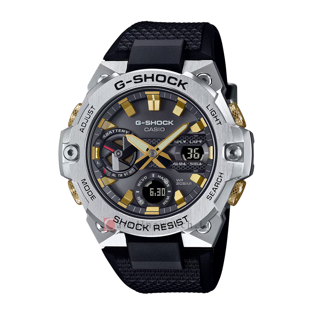 Jam Tangan Casio G-Shock G-STEEL GST-B400CX-1A Men Black Dial Black Resin Band