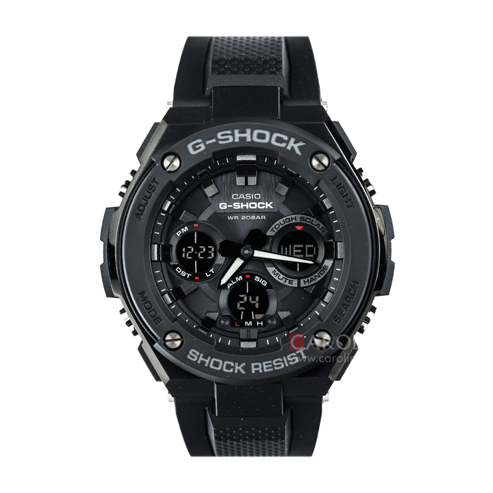 Jam Tangan CASIO G SHOCK GST-S100G-1B Men Black Digital Analog Dial Black Resin Band