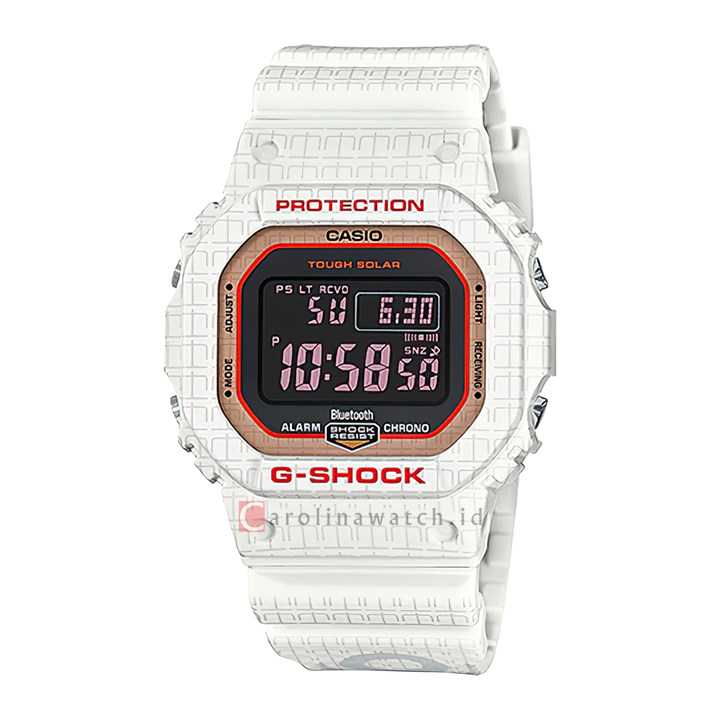 Jam Tangan Casio G-Shock GW-B5600SGZ-7D The Savage Five Series Zhao Yun Men Digital Dial White Resin Band