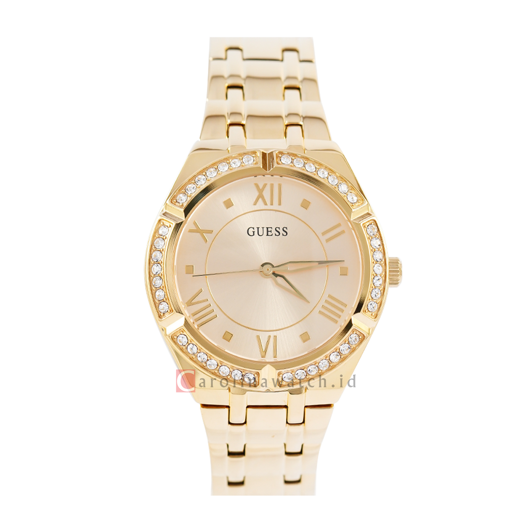 Jam Tangan GUESS GW0033L2 Women Gold Dial Gold Stainless Steel Strap