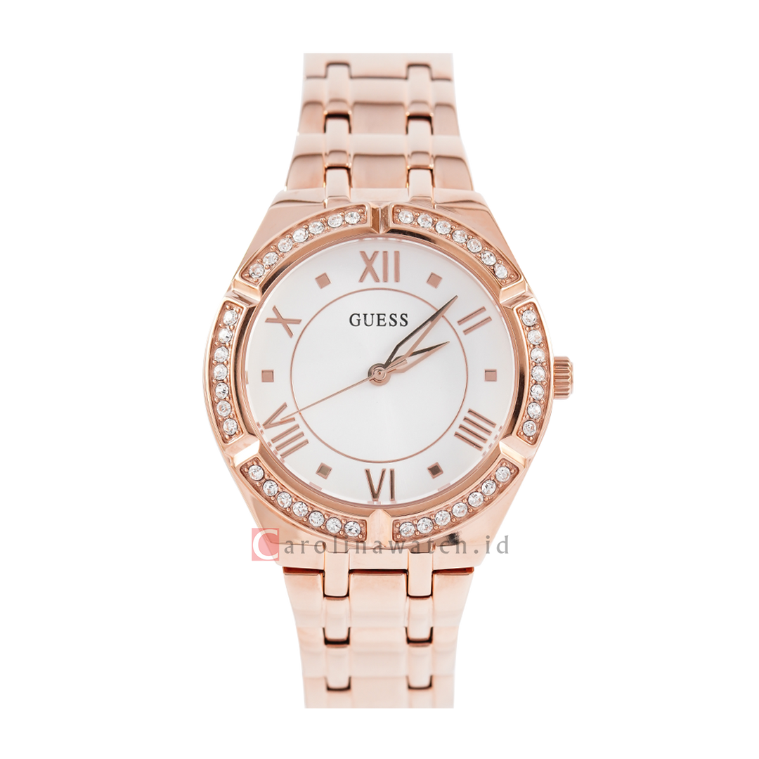 Jam Tangan GUESS GW0033L3 Women Rose Gold Dial Rose Gold Stainless Steel Strap