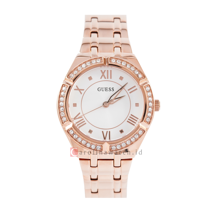 Jam Tangan GUESS GW0033L3 Women Rose Gold Dial Rose Gold Stainless Steel Strap