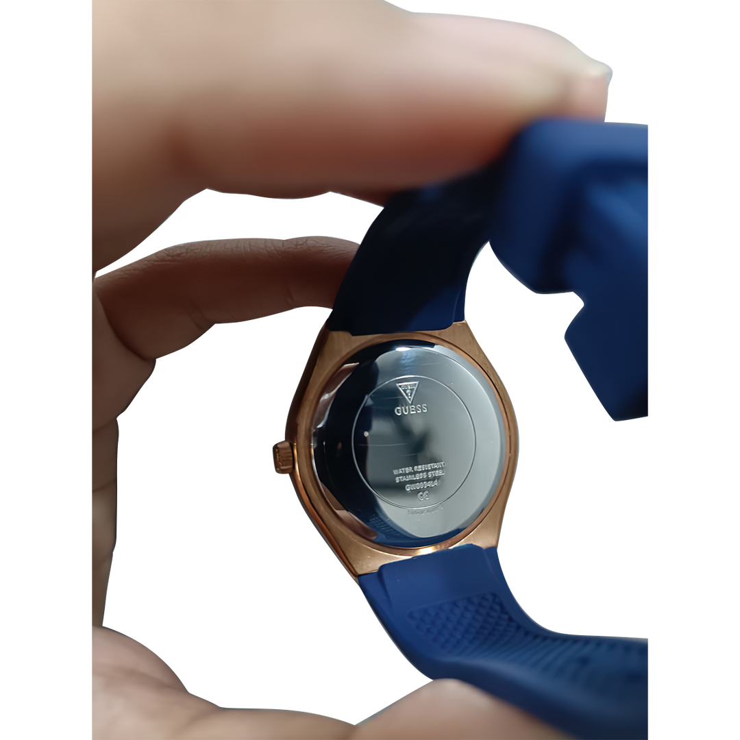 Jam Tangan GUESS GW0034L4 Women Blue Dial Blue Rubber Strap