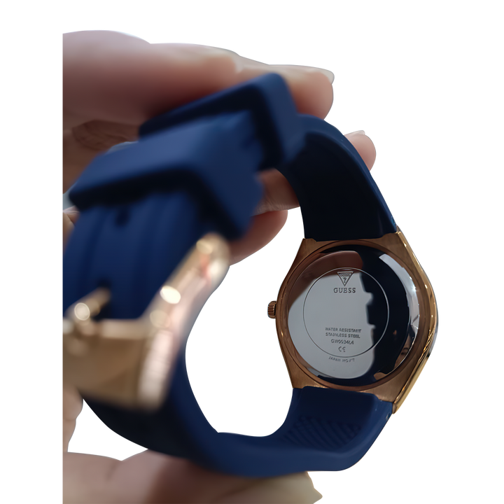 Jam Tangan GUESS GW0034L4 Women Blue Dial Blue Rubber Strap