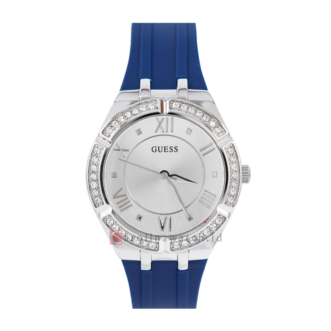 Jam Tangan GUESS GW0034L5 Women Grey Dial Blue Rubber Strap