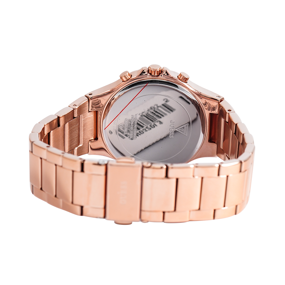 Jam Tangan GUESS Moonlight GW0320L3 Rose Gold Sunray Dial Rose Gold Stainless Steel Strap