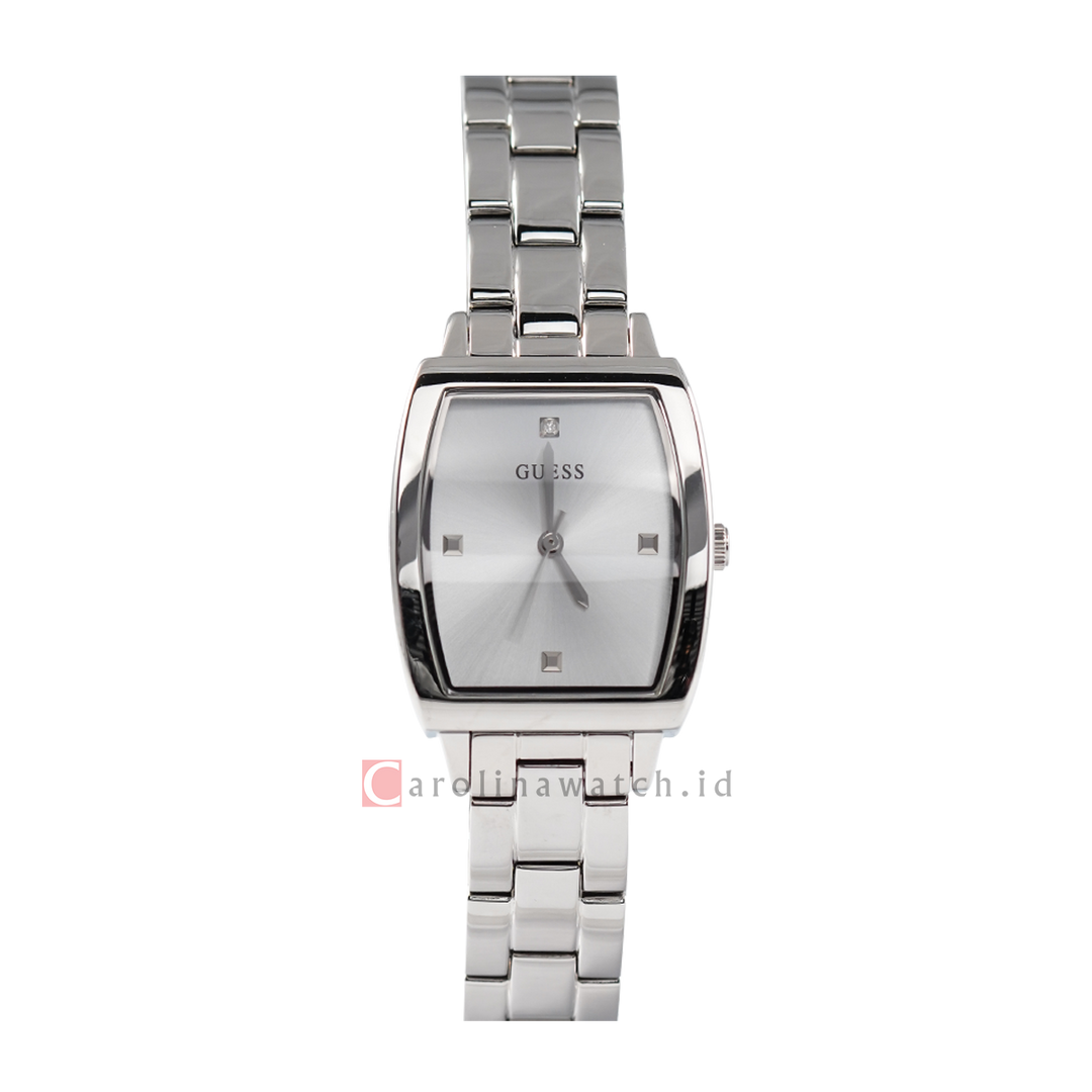 Jam Tangan GUESS Brilliant GW0384L1 Women Silver Sunray Dial Stainless Steel Strap