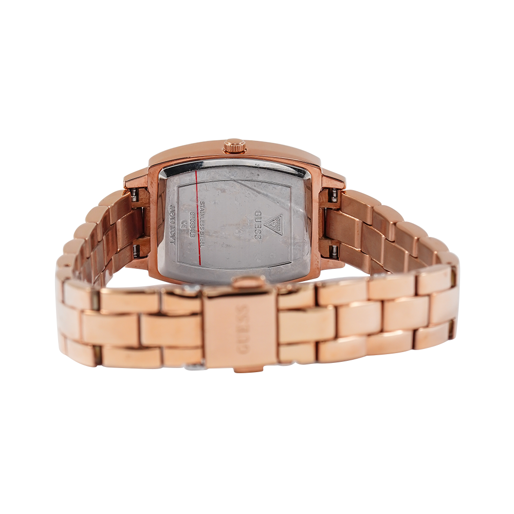 Jam Tangan GUESS Brilliant GW0384L3 Rose Gold Sunray Dial Rose Gold Stainless Steel Strap