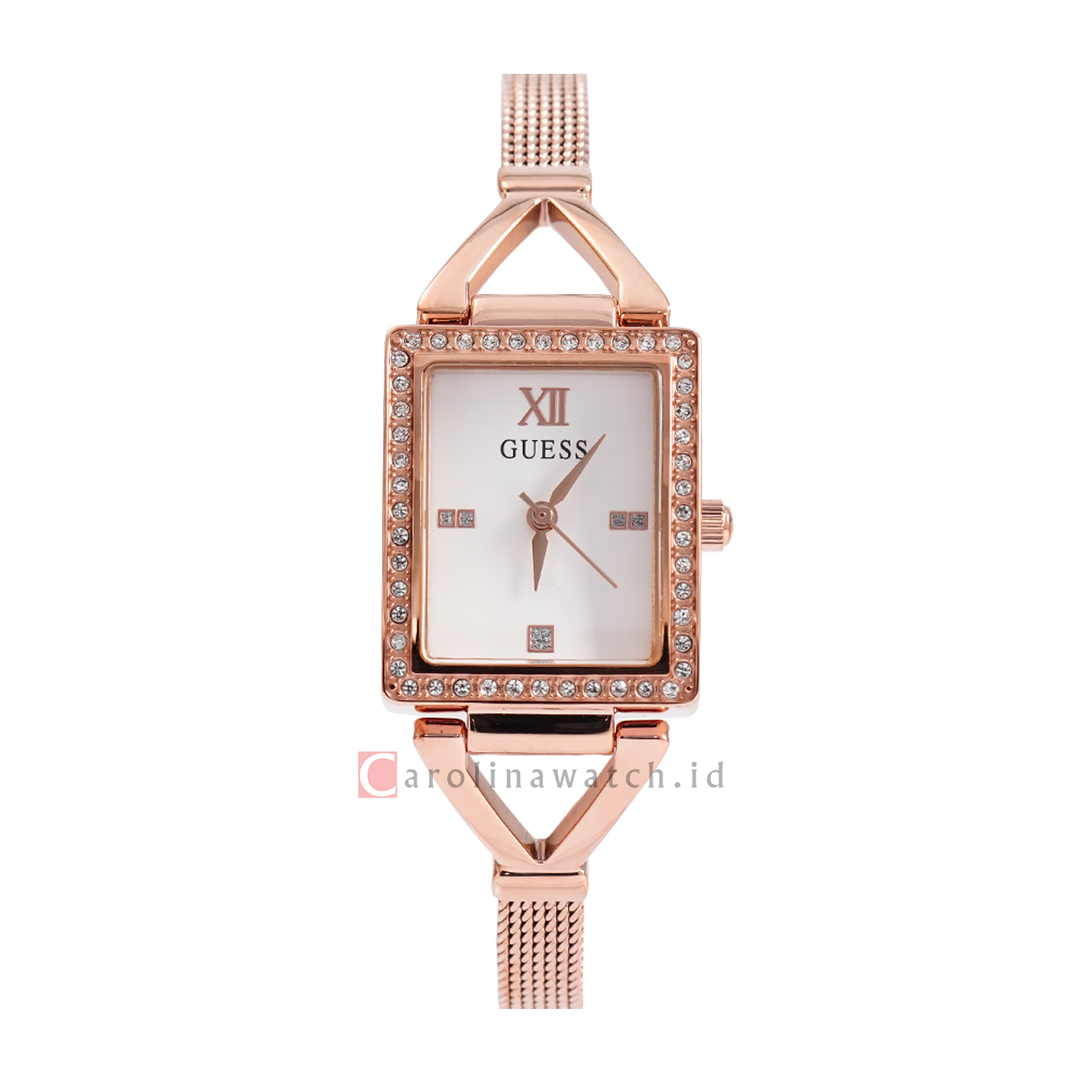 Jam Tangan GUESS Grace GW0400L3 Women Light Rose Gold Sunray Dial Rose Gold Mesh Strap