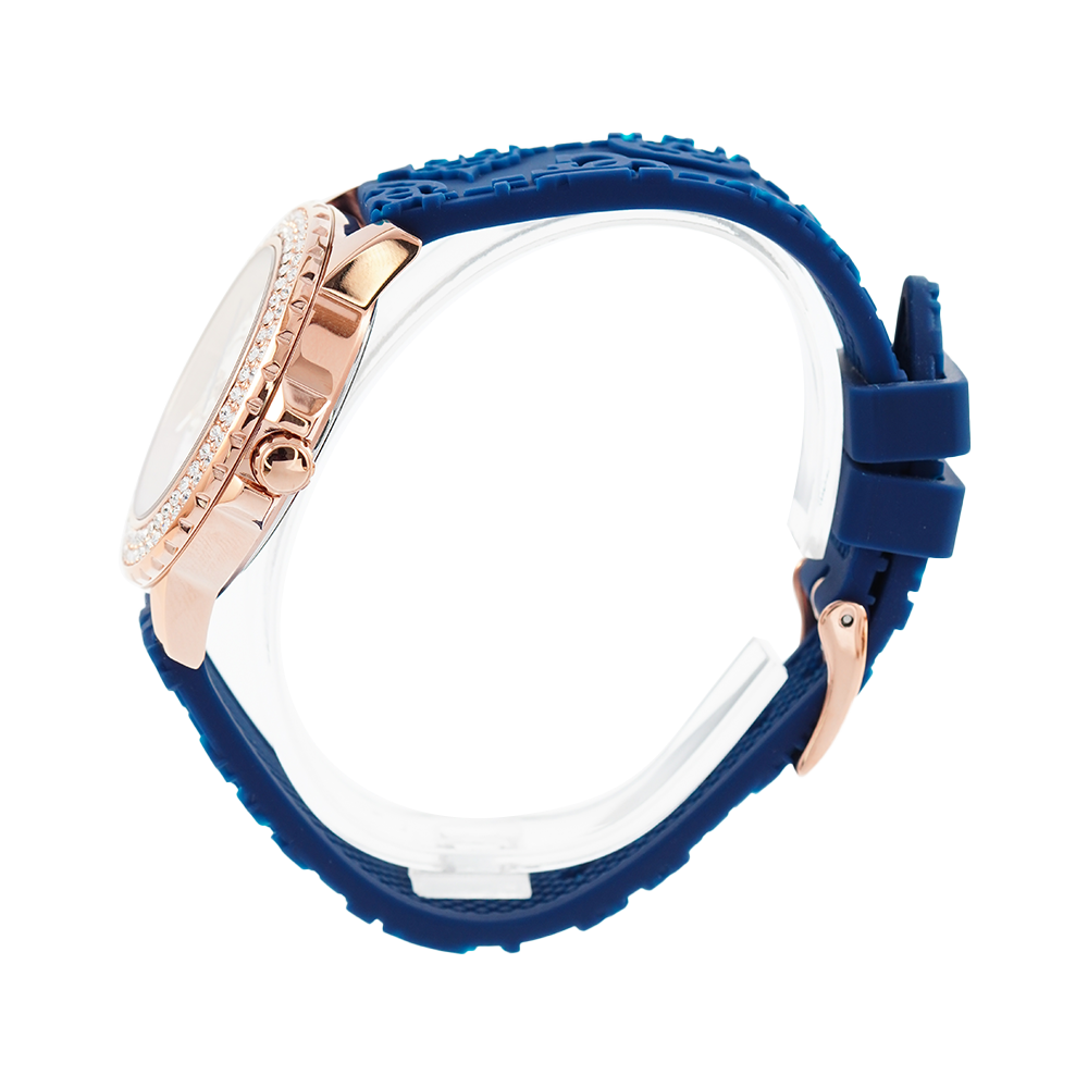 Jam Tangan GUESS GW0411L2 Women White Sunray Dial Blue Rubber Strap