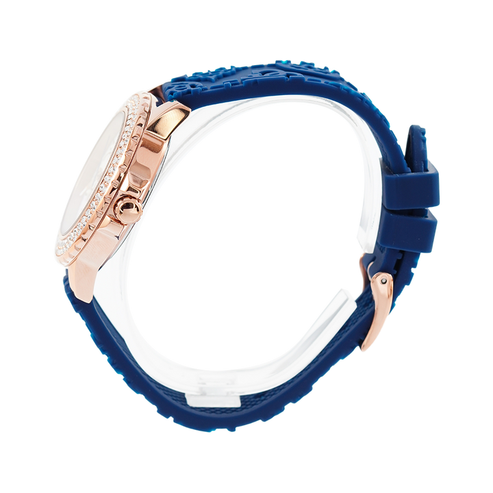 Jam Tangan GUESS GW0411L2 Women White Sunray Dial Blue Rubber Strap