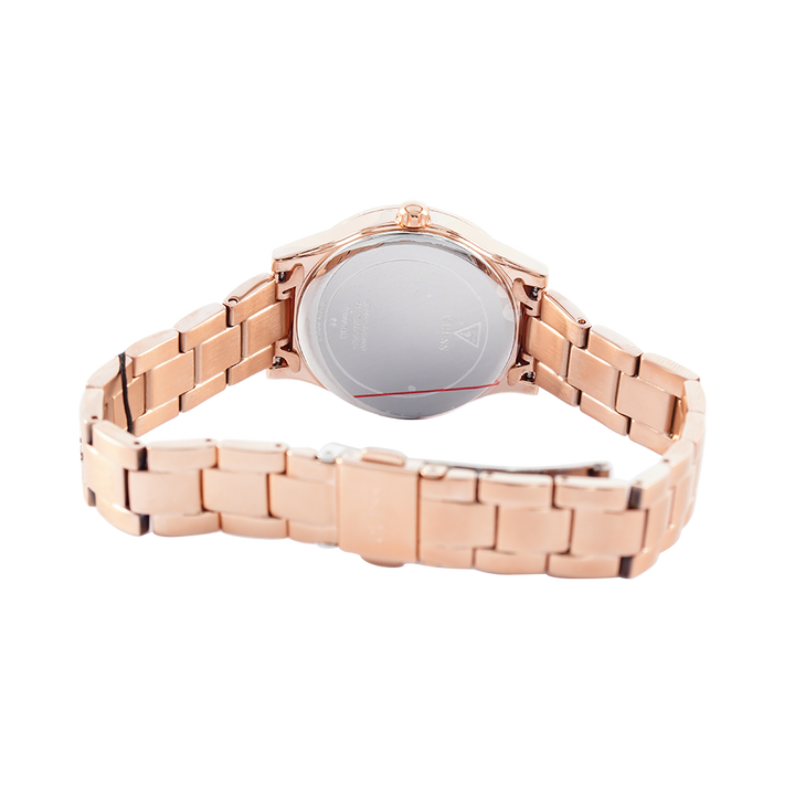 Jam Tangan GUESS Piper GW0413L3 Women Silver Dial Rose Gold Stainless Steel Strap