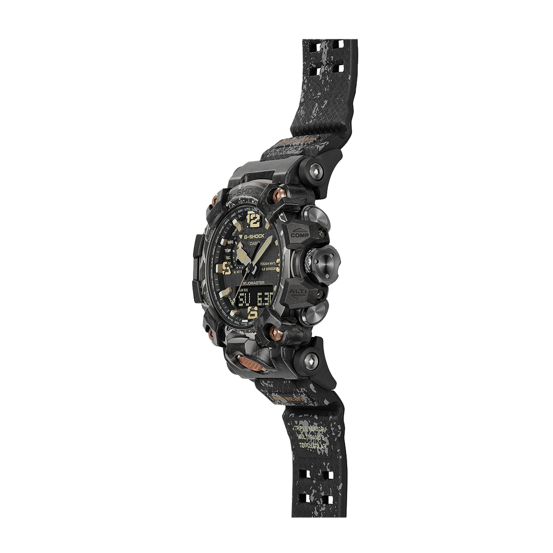 Jam Tangan Casio G-Shock Mudmaster GWG-2000CR-1A Men Master Of G-Land Mudmaster Cracked Pattern Camouflage Black Resin Band