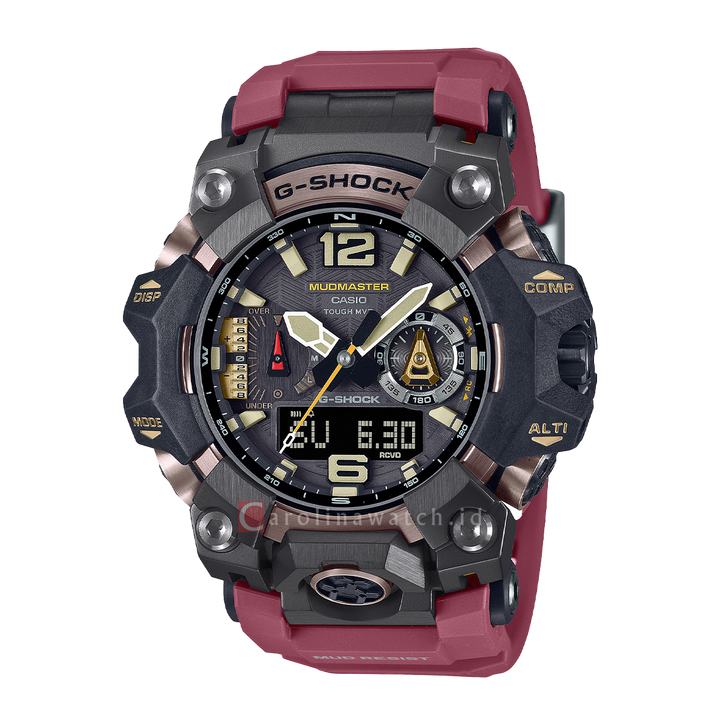 Jam Tangan Casio G-Shock Mudmaster GWG-B1000-1A4 Men Master Of G-Land Mudmaster Maroon Red Resin Band