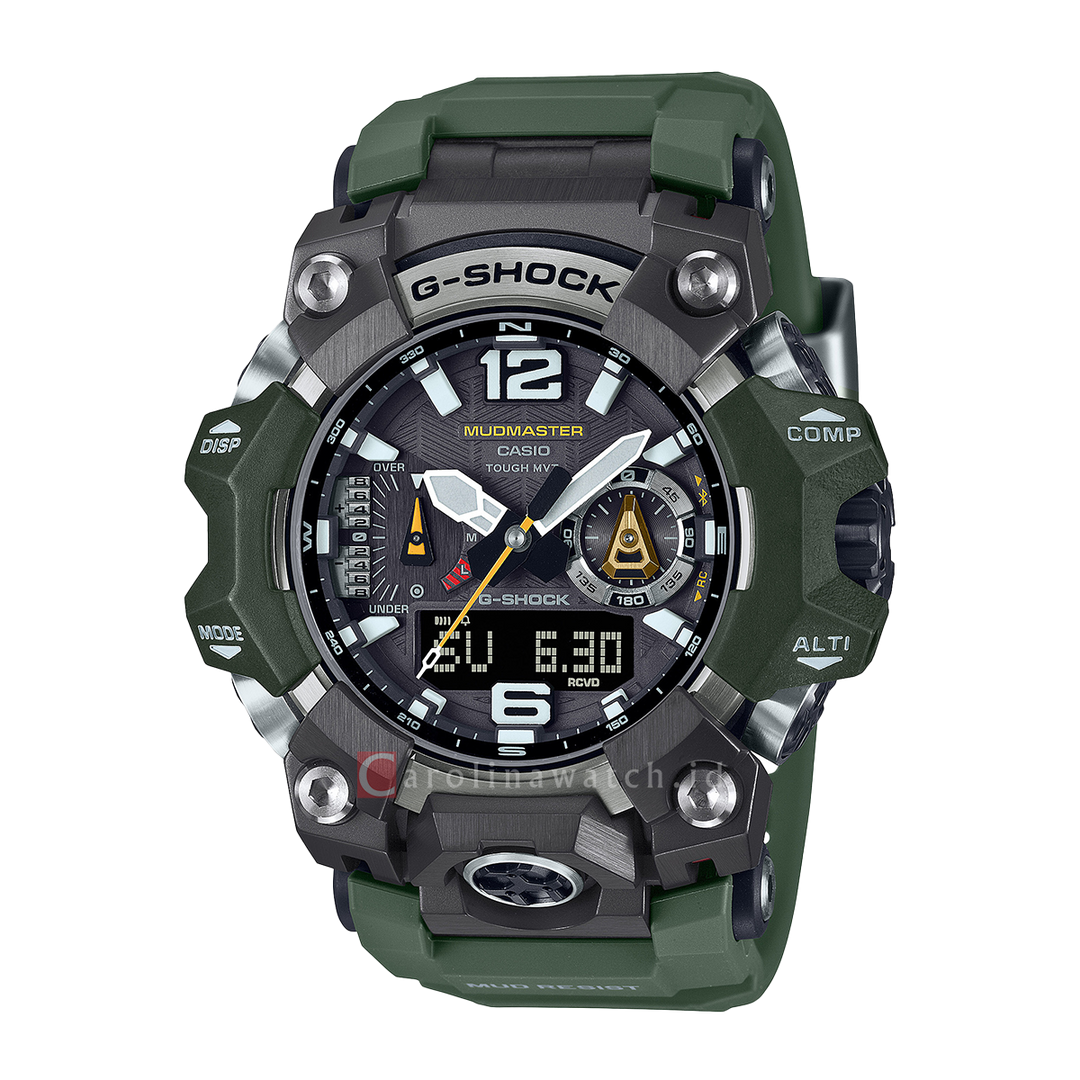 Jam Tangan Casio G-Shock Mudmaster GWG-B1000-3A Men Master Of G-Land Mudmaster Olive Green Resin Band